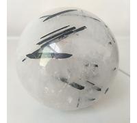 Bola De Turmalina Negra Natural Esfera De Cristal De Cuarzo Decoración Del Hogar Piedra Chakras Brujería Reiki Cristales Curativos,pelota,55-60 Mm De Diámetro