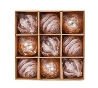 Bola Decorativa, Bolas Navideñas De Champán 9 Bolas Navideñas De 8 cm Bolas De Color Bolas Navideñas Decoración De árboles Navideños Colgantes árboles Navideños Decoración (Oro Rosa)