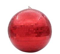 Bola Discoteca Bola de espejo for discoteca, luz escenario, bola cristal giratoria, decoraciones for fiestas, Ktv, Bar, iluminación Dj, reflejo, colorida(Red,Diameter 15cm 5.9in)
