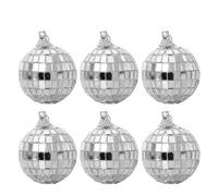 Bola Discoteca Bolas de espejos for fiestas, bolas brillantes, adornos navideños, láser, cristal reflectante, árbol de discoteca, decoración del hogar, facetadas(4cm-6pcs)