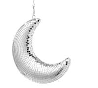 Bola Discoteca Colgante de luna, bola discoteca plateada, decoración colgante luz, adorno for espejo coche, difusor, geometría pared