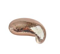 Bola Discoteca Espejo de bola discoteca derretido 28cm, decoración reflectante for el hogar, estética hecha a mano for habitación, Bola espejo for estante mesa(Rose gold)