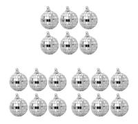 Bola Discoteca Mini bola de discoteca, iluminación for bares y karaokes, espejo reflectante, escenario, bolas plateadas giratorias, decoración for fiestas, adorno colgante(18pcs)