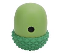 Bola dispensadora de comida para perros ocupada, juguete interactivo de silicona en forma de bellota, comedero para perros de alimentación lenta para jugar al aire libre y (Peacock Green with Dark
