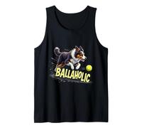 Bola Divertida de persecución de Perro de Border Collie Ballaholic Camiseta sin Mangas