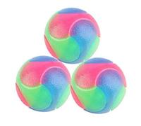 Bola elástica intermitente, bolas para perros iluminadas que brillan en la oscuridad, juguetes interactivos para mascotas, juguete de goma para masticar, seguro para cachorros, gatos y perros, 3