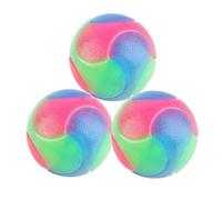 Bola elástica intermitente, bolas para perros iluminadas que brillan en la oscuridad, juguetes interactivos para mascotas, juguete de goma para masticar, seguro para cachorros, gatos y perros, 3