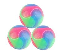 Bola elástica Intermitente, Bolas para Perros iluminadas Que Brillan en la Oscuridad, Juguetes interactivos para Mascotas, Juguete de Goma para Masticar, Seguro para Cachorros, Gatos y Perros, 3 uds.