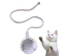 Bola eléctrica para gatos | Bola rodante automática estimulante para gatos | Bola eléctrica silenciosa inteligente con cordón cola para ejercicio interior/exterior simulación de caza y año