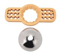 Bola enfriadora de café reutilizable de acero inoxidable con soporte desmontable, herramienta para enfriar el café helado que permite liberar los verdaderos sabores del café sin (Amarilla)