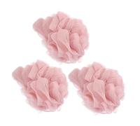 Bola Exfoliante de Baño PE Rosa, Juego de 3 Piezas para Ducha | Malla Densa y Tamaño Compacto, Colgado Fácil, Uso en Casa para Espalda y Jabón