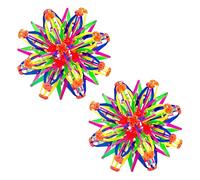 Bola Expandible, 2PCS Pelota De Respiración Expandible, Pelotas Sensoriales Juguete Antiestrés Retráctil Esférica Colores, Reducir Presión Juguete Interactiva Pelota Retráctil TDAH, Para Niños Adultos