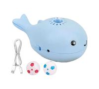 Bola flotante de ballena, bola eléctrica para gatos, juguetes interactivos de caza, destructor de aburrimiento, ventilador integrado, suministros para mascotas para entrenamiento de gatitos