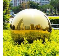 Bola for mirar jardín, bola de jardín con acabado de espejo, for jardín y hogar, espejo dorado decorativo, bolas flotantes huecas reflectantes, adorno de 150-350 mm de diámetro, 200 mm (color: dorado,