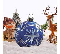 Bola inflable de Navidad, 60 cm, bolas de Navidad gigantes, decoración al aire libre, bolas de Navidad, adornos para bodas, festivales, decoración del hogar, patio, jardín, exterior, con Pum (B)