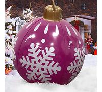 Bola inflable de Navidad para exteriores, globo inflable gigante de 24 pulgadas con bomba, bolas inflables de vacaciones para patio, piscina, decoraciones de jardín al aire libre