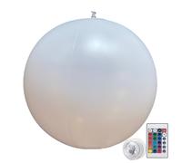 Bola inflable luminosa LED con control remoto de 16 colores, bola de playa brillante de PVC impermeable, para piscina, boda, decoración de fiesta al aire libre, globo flotante