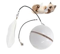 Bola inteligente para gatos, bola interactiva para gatos | Bola de gato móvil con luz LED | Juguete interactivo para gatos, sonando recargable por USB, bola móvil automática de rodamiento rápido p