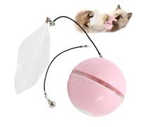 Bola interactiva para gatos, bola interactiva para gatos | Bola de gato móvil con luz LED | Juguete interactivo para gatos, sonando recargable por USB, bola móvil automática de rodamiento rápido po