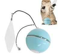 Bola interactiva para gatos, bola interactiva para gatos | Bola rodante rebote de luz LED - Juguete interactivo para gatos, sonando recargable por USB, bola móvil automática con rodamiento r