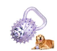 Bola interactiva para perros - 1 bola chirriante, goma duradera de 15 Cm, orbe chirriante con balón de fútbol en el interior | Juguete para perros con asa, para ir a Cherc