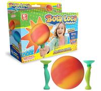 Bola Loca Supernova - Rojo Marte - COMANSI - Juguetes de Exterior para Niños Desde 5 Años - Bola con Dos Mangos e inflador - 18 cm de diámetro