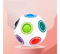 Bola Mágica del Rompecabezas del Arco Iris, Magic Ball Puzzle Cube Fidget Ball Puzzle Juego Divertido Stress Reliever Bola Mágica Anti Estrés para Niños Adultos Educación (1 PCS)