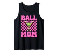 Bola Mamá Softbol Mamá Mamá Día de la Madre Rosa Coqueta Arco Camiseta sin Mangas