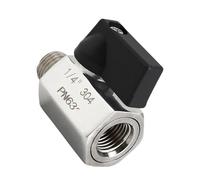 Bola miniatura compacta de rosca externa interna de 1/4 pulgadas, resistente a altas temperaturas, acero inoxidable, a prueba de acero inoxidable para espacios reducidos