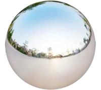 Bola Mirada, Globo Espejo de Acero Inoxidable de 10 Pulgadas, diseño Hueco de Esfera Reflectante de 360 ° para la decoración del Patio y el césped