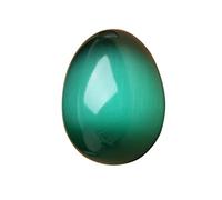 Bola Ovalada De Masaje De Jade Fluorescente De Huevo Yoni De Cristal De Cuarzo De Huevo De Ojo De Gato Natural Para Apretar,Verde Malaquita