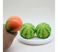 Bola para apretar de sandía que cambia de color, juguete sensorial TPR para aliviar la ansiedad, 6 x 5 x 4 cm, verde (rojo sandía pellizco)