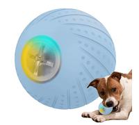 Bola para gatos rebozadora giratoria, bola que rueda automáticamente, bola activada por movimiento duradero, bola autoajustable juguete para gatos flexible de silicona para entrenamiento con luz