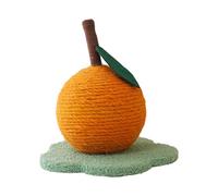 Bola rascador para gatos | Pelota rascador de fibra natural | Juguete rascador - con forma de naranja para entretenimiento, entrenamiento y el aburrimiento de los cachorros con material natural de