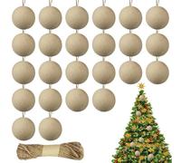 Bola redonda de papel maché | Adornos de papel con forma de bola, herramientas para manualidades para árbol de Navidad, adornos para decoración de vacaciones en el hogar