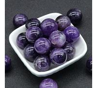 Bola Redonda De Piedra Natural De 20mm Lapislázuli Sin Agujero Cuenta Redonda Diy Bola Pequeña DIY Fabricación De Collares Y Pulseras Joyería,amatista,20MM-2PC