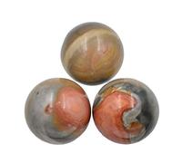 Bola redonda de piedra preciosa natural armoniosa, esfera de roca de cristal curativo para masaje 20~50mm (08 Jaspe del Desierto, 50mm)