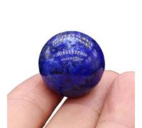 Bola redonda de transferencia de ágata natural de 20 mm, cuentas de piedra pulida, espécimen para decoración de peceras, 1 unidad, lapislázuli