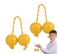 Bola rítmica Kashaka Instrumento - Africano Shaker - Instrumento musical, bolas de percusión de mano Abs | 2 pares de coctelera de música de doble gourd ligero accesorio de percusión para bodas de