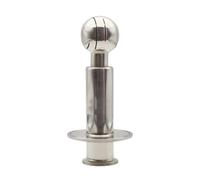 Bola rociadora de acero inoxidable Stainless Steel Three Clip 1.5 "x2" 2. "3" Water Tank Rotating Spray Ball, Clover Compatible Cleaning(SUS316L,50.5MMX91MM_SILVER)