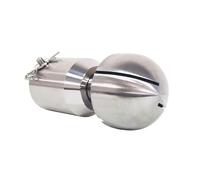 Bola rociadora giratoria de Acero Inoxidable Cabezal de limpieza tanque con bola rociadora rotativa acero inoxidable SS316 3/8"-2" rosca hembra sanitaria y cobertura 360 grados(Diameter 12.7)