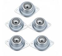 Bola unidades de transferencia kangteer 5pcs tornillo montado ronda rodamientos de bolas universal rotación Caster Rodamientos de bola de rodillo de 5/8 pulgadas 33 libras (5pcs)