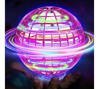 Bola Voladora, Spinner Volador Mini Drone Flying Dron Pelota Voladora Bolas Magica, LED Fly Orb Boomerang Orbi Ball Esfera Que Vuela drones con Luz, Juguetes Regalo para 6 7 8 9 10+ niños niñas - Rosa