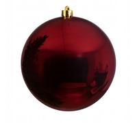 Bola XXL de color rojo oscuro mate, irrompible - Bola de Navidad XXL - 250 mm