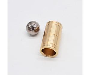 Bola y tubo misterio (latón) trucos de magia bola de acero hundirse abajo en tubo Magia cerca ilusiones accesorios truco mentalismo