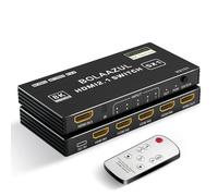 BolAAzuL Conmutador HDMI 2.1 8K 120Hz 4K 5 en 1, 8K @60Hz, 4K 120Hz, 2K 144Hz, HDR, 48Gbps, CEC, Dolby Vision, Control Remoto, para Xbox Series X