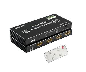 BolAAzuL Conmutador HDMI de 3 puertos, 4K a 60Hz, conmutador HDMI 2.0 3x1, compatible con 3D, HDCP2.2, HDR, compatible con PS5/PS4 Pro/PS4, Xbox Series X/S, Apple TV