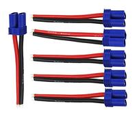 Boladge 3 Pares Adaptador Conector Macho Hembra EC5 Spina Banana 5.0mm con 12AWG 15CM Cable de Silicona para RC Avión Quadcopter FPV Drone Lipo Batería ESC