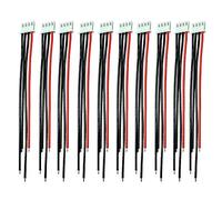 Boladge 3S 4 Pines Cargador de Balance de Batería Cable de Silicona 15CM 22AWG Cable Conector Equilibrio JST-XH Conector Adaptador para RC Lipo Batería(3S)