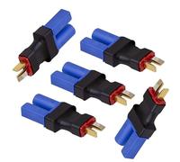 Boladge 5-Pack Adaptador de Conector Macho Enchufe Deans T a Conector Hembra Enchufe EC5 para Batería RC LiPo